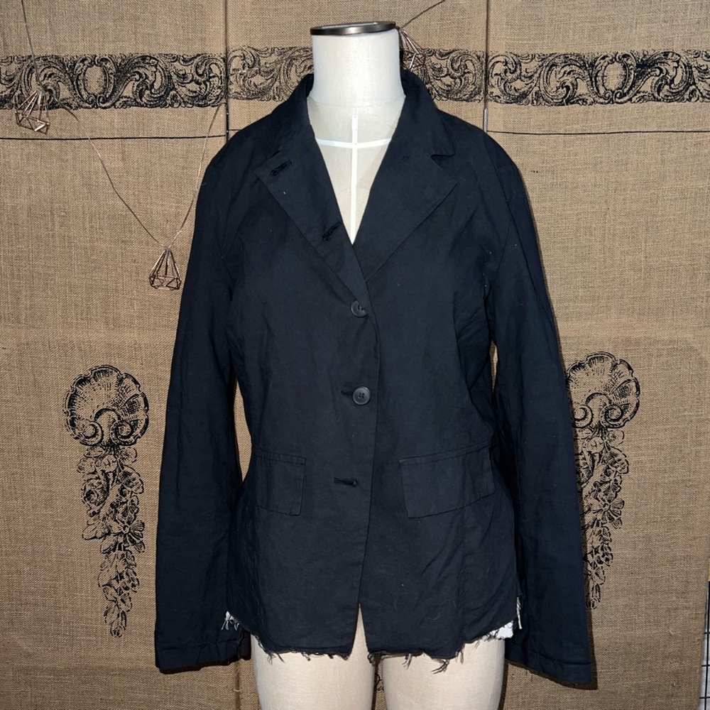 Amici by Baci Frayed hemline Blazer Size L